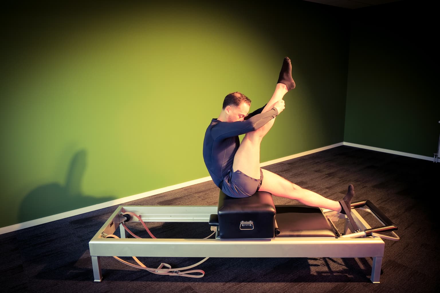 Pilatesdemonstratie op de Reformer, foto 2